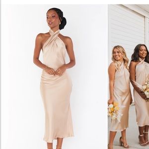 Show Me Your Mumu Jasmine Halter Midi Dress